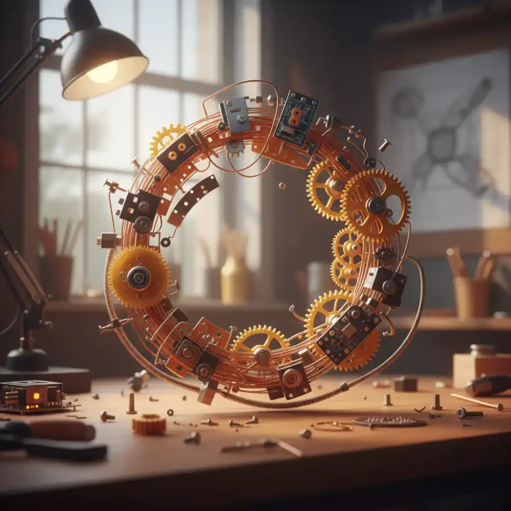 Abstract representation of a robot building kit